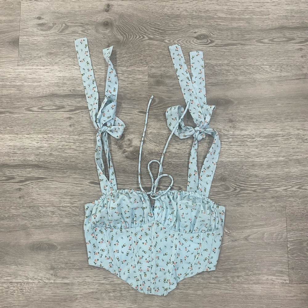 Petal and Pup Corset Top